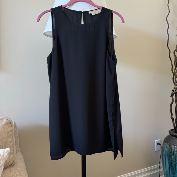 Simons Contemporaine Crepe Sleeveless Tunic Black Size Small - Picture 2 of 7